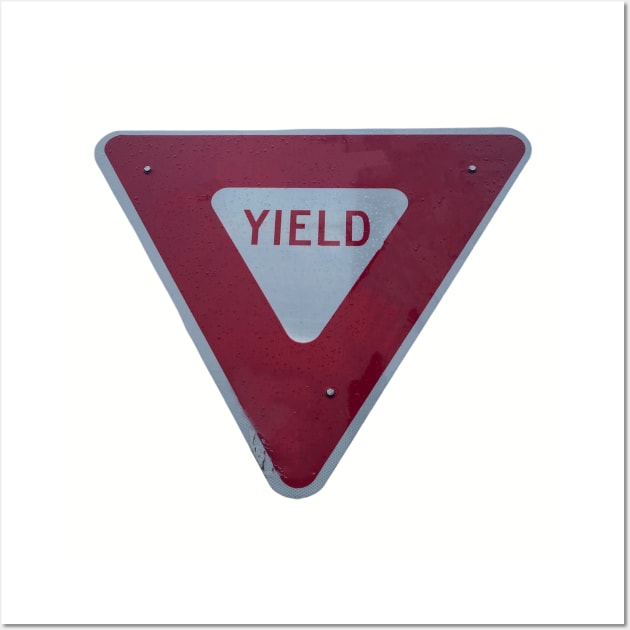 Yield sign Wall Art by Woodys Designs